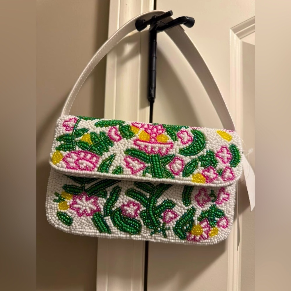 Colorful Embroidered Tote Bag Handmade details
